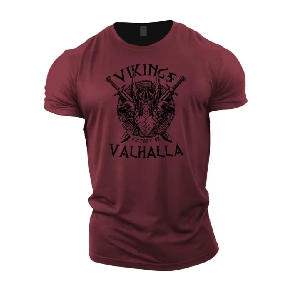 T-shirt pour homme Summer Viking Casual Fashion imprimé en 3D, style Tough Guy, pour le sport de ple