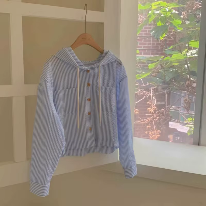Chemise d'été pour femmes, mode parasol, manches longues, décontractée