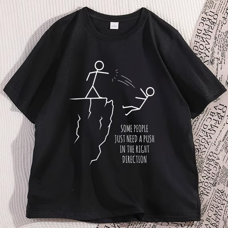 T-shirt humoristique « Certains ont besoin d'un coup de pouce dans la bonne direction » – T-shirt gr