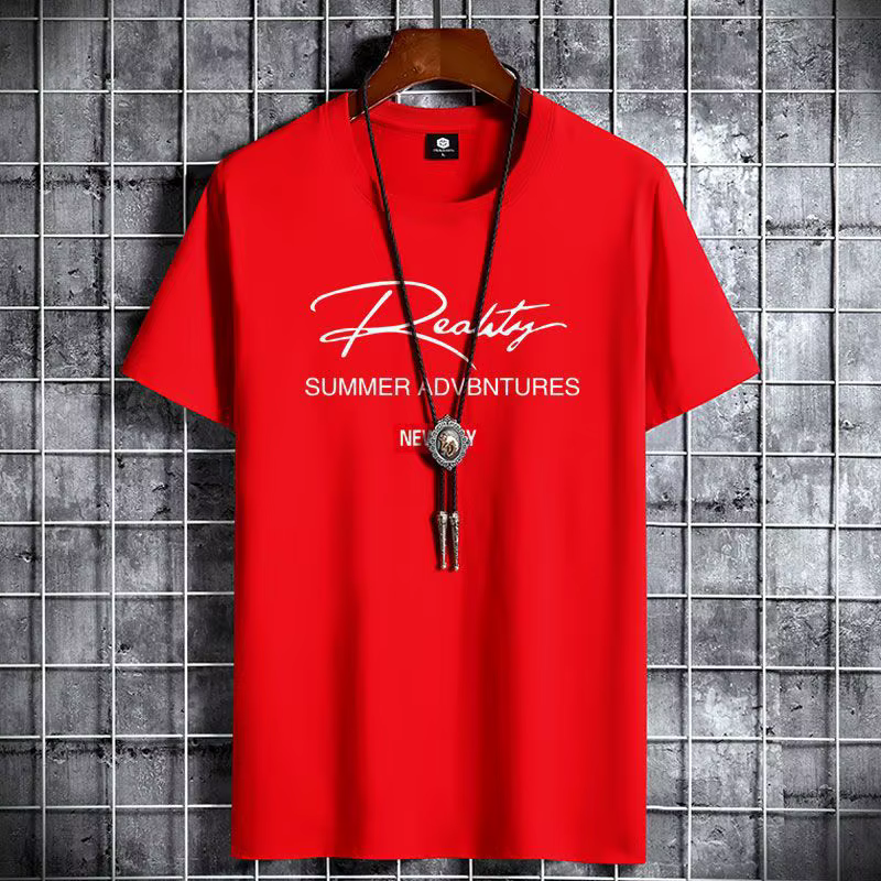 T-shirt ample à col rond et manches courtes pour homme – Haut d'été décontracté pour jeune homme, en