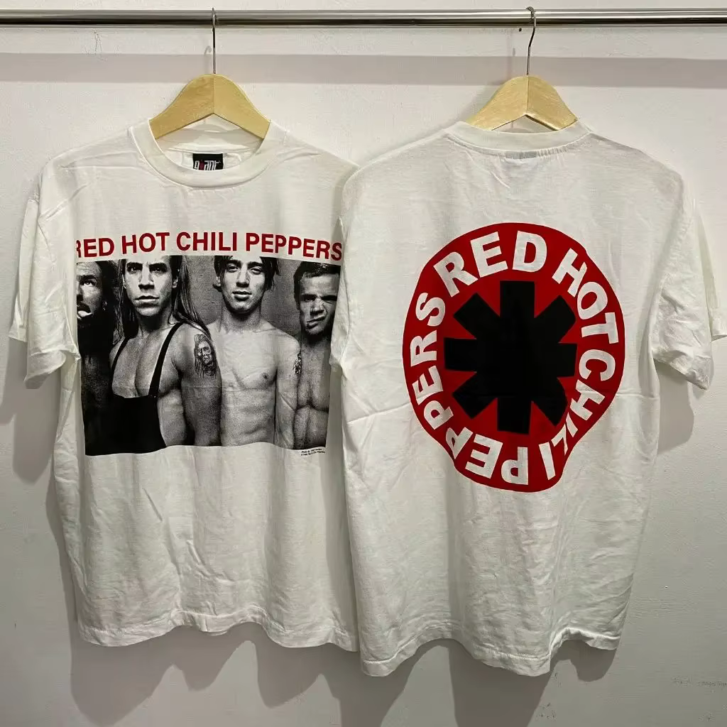 T-shirt imprimé Red Hot Chili Perppers pour hommes et femmes, Streetwear oversize, motif graphique d