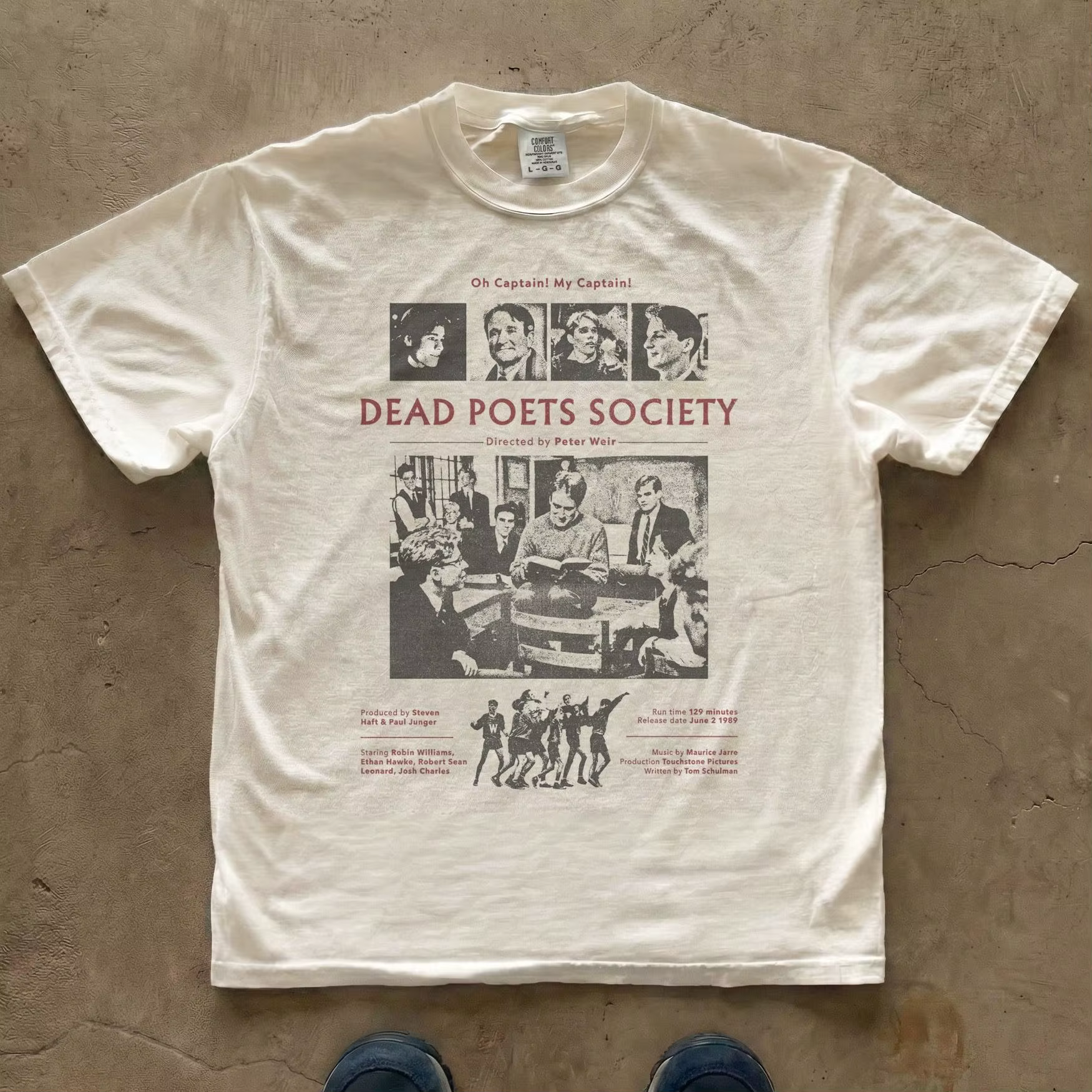 T-shirt du club des poètes morts |   T-shirt graphique avec affiche de film