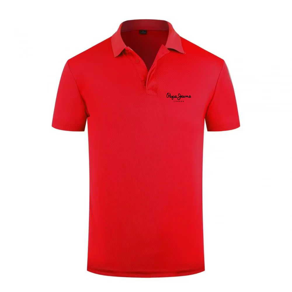 Polo à logo Pepe Jeans pour hommes, manches courtes, décontracté, respirant, pour tous les jours