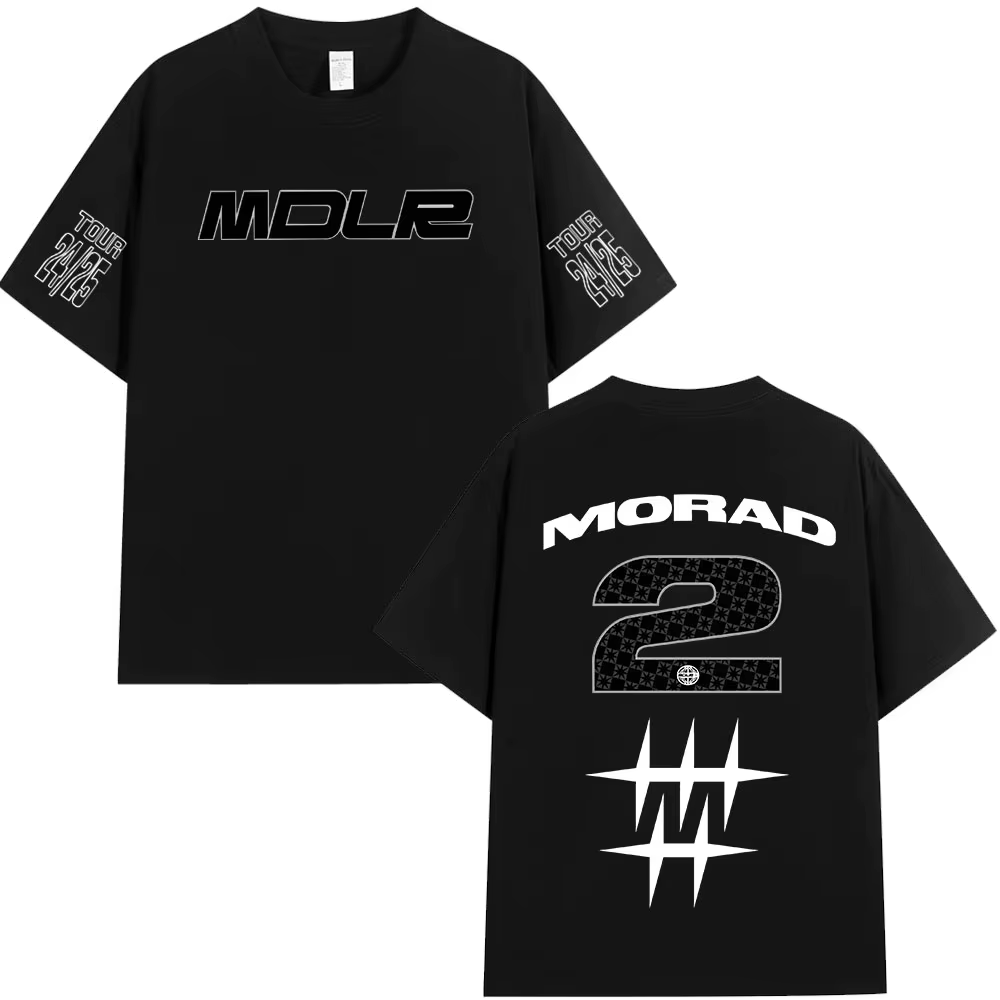 T-shirts Rapper Morad MDLR pour hommes et femmes, vêtements à la mode, T-shirt Vintage en coton déco