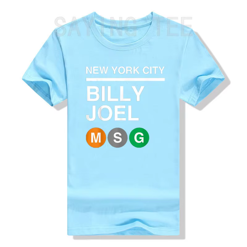 Billy Joel - MSG Subway T-Shirt Albums ensemble liste T-Shirt graphique hauts Style rétro nouveauté 