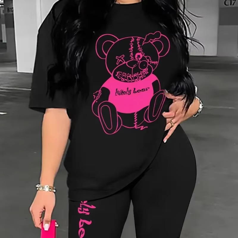 T-shirts à manches courtes pour femmes, marque de mode européenne et américaine, hauts imprimés, nou