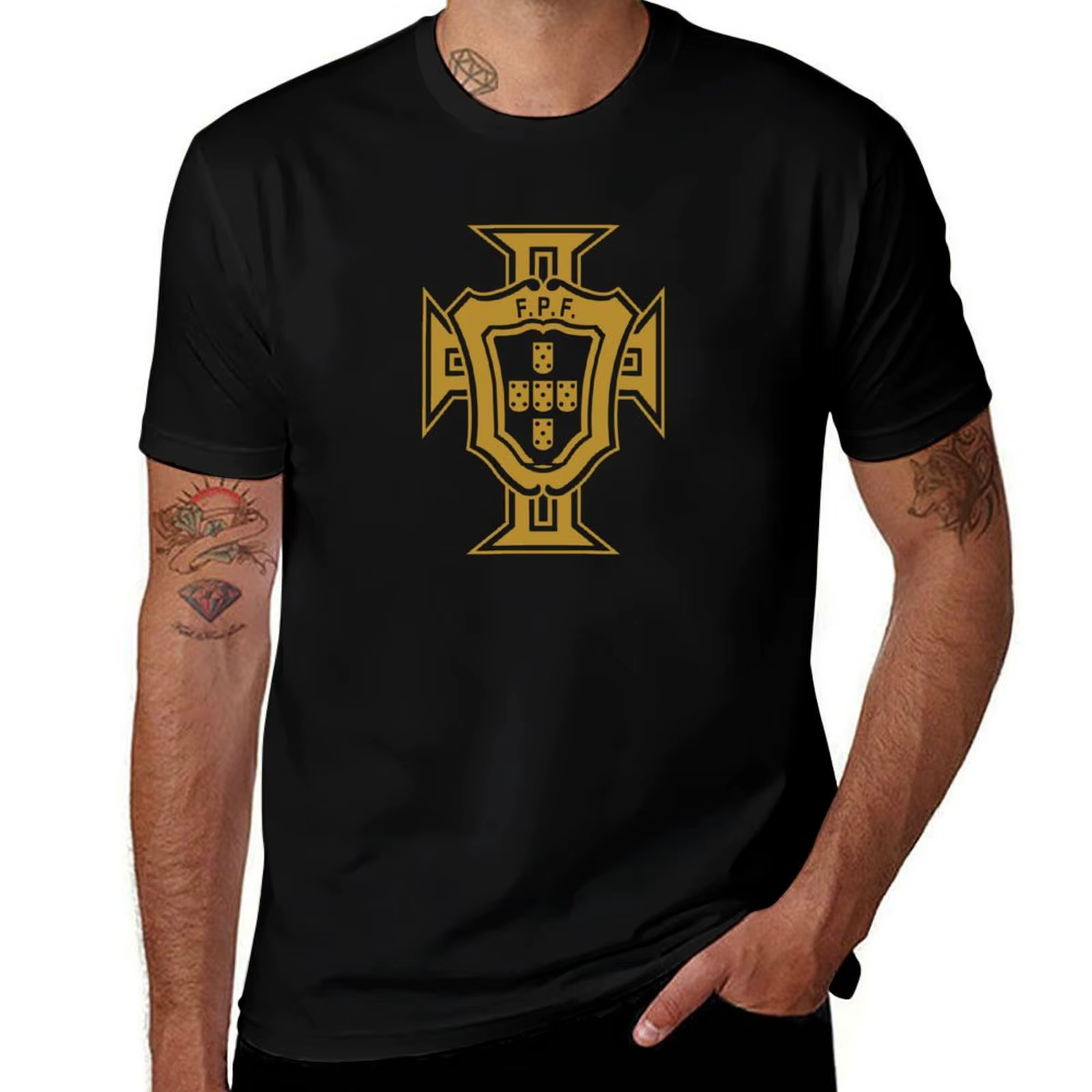 Portugal FPF-Fédération de Football portugais-logo 6 T-Shirt T-Shirt personnalisé vêtements d'anime 