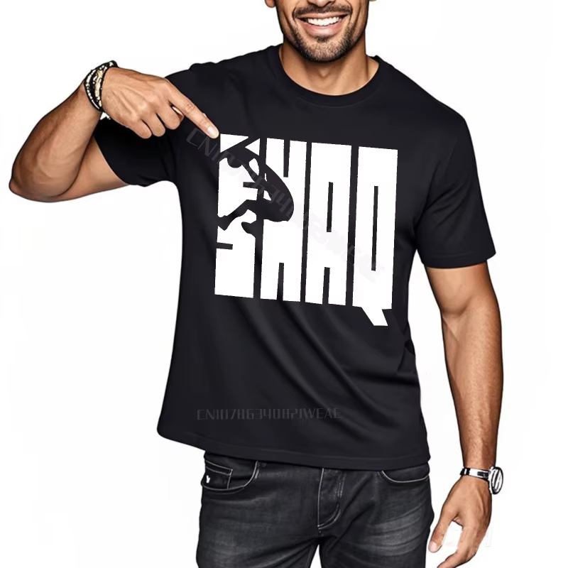 T-shirt homme graphique surdimensionné T-shirt audacieux Shaq Silhouette Design respirant essentiel