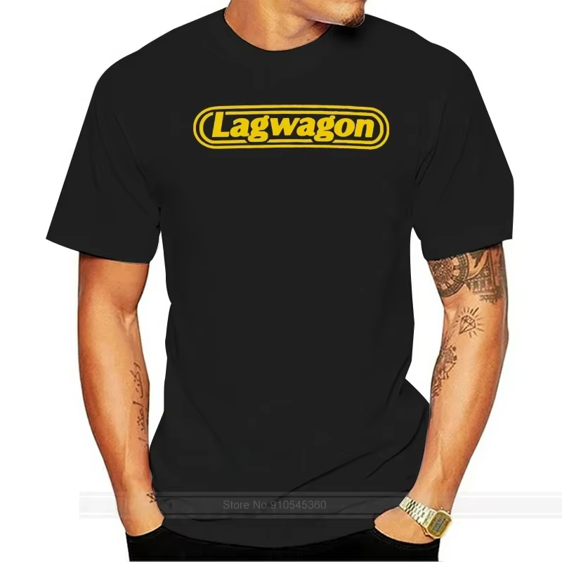Créer une chemise en ligne courte été col rond hommes populaire Lagwagon Rock Band t-shirt noir