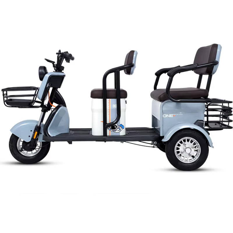 Trottinette électrique 72V, 1000W, trois roues, pour homme, tricycle cargo avec 3 places pour adulte