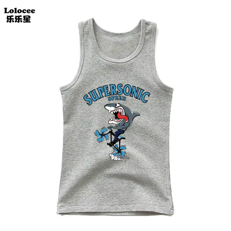 Enfants Animal mer requin T-shirt sans manches 2023 été enfants débardeurs bébé enfants Cool t-shirt