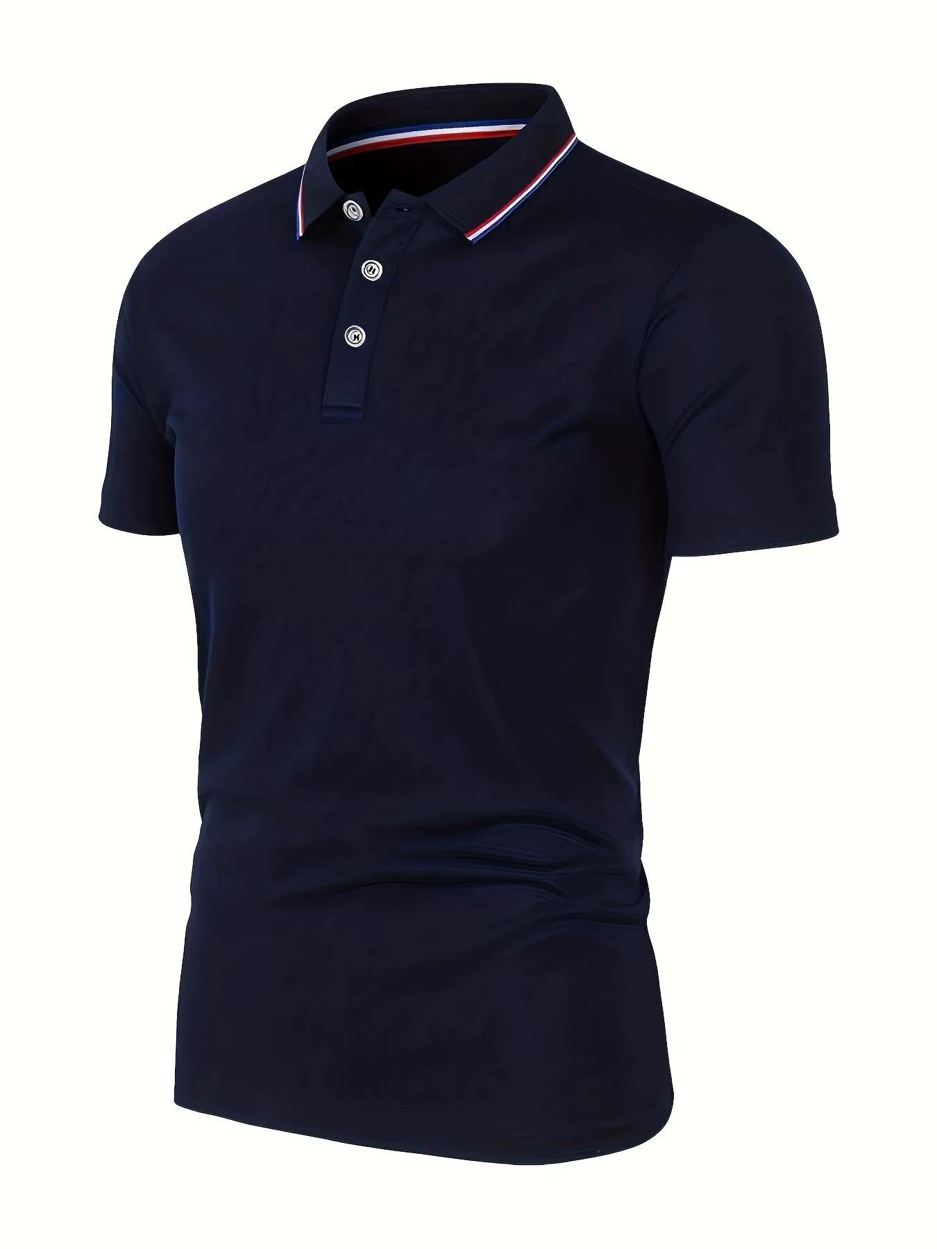 Polo décontracté respirant et confortable pour homme, couleur unie, haute qualité, manches courtes –