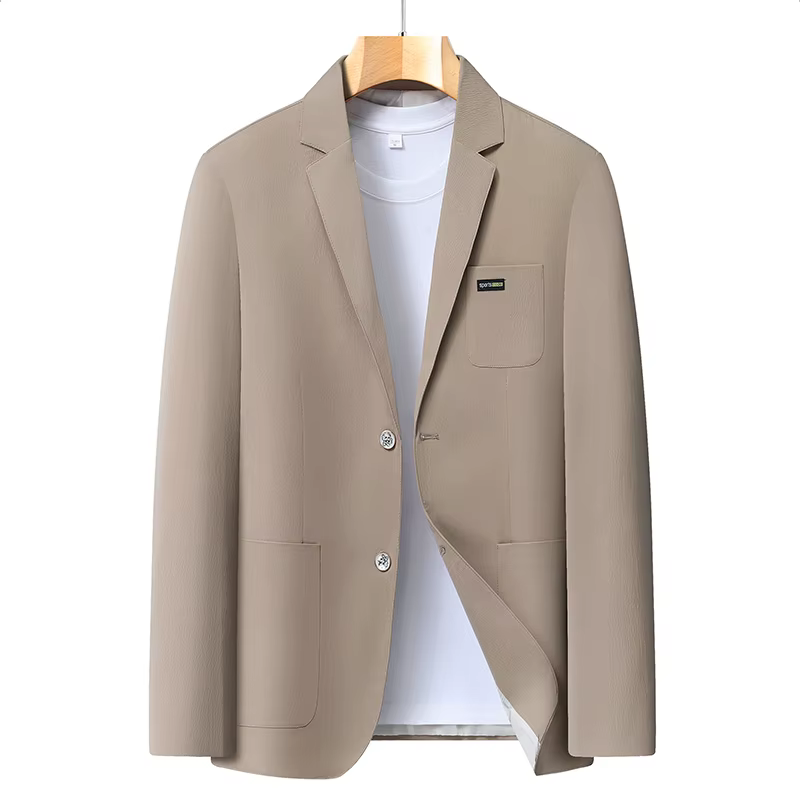 Blazer Homme Tendance Business Décontracté Polyvalent Style Coréen Fin pour Voyage, Campus, Mariage