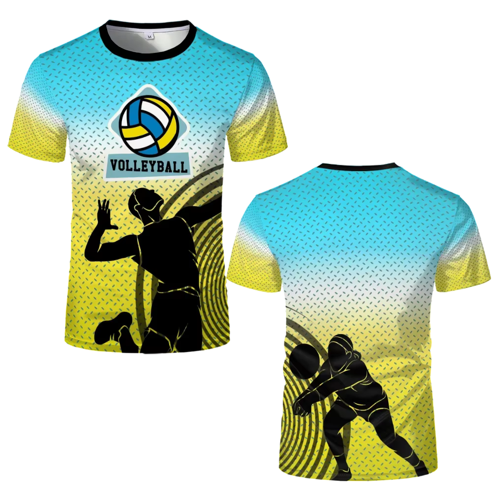 T-shirt homme impression 3D T-shirt volley-ball été femmes course sport respirant T-shirt Badminton 