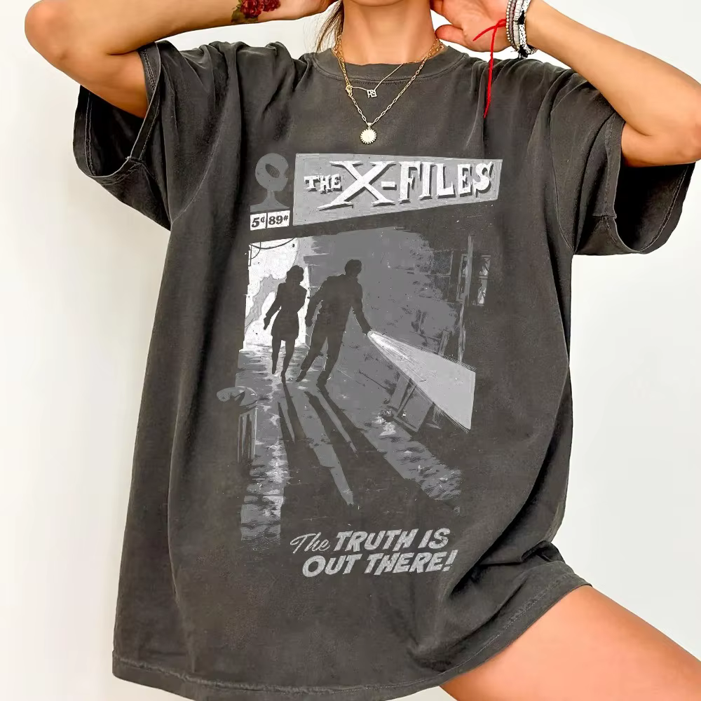 T-shirt X-Files, nouveau t-shirt rétro unisexe en coton décontracté pour l'été, pour les séries télé