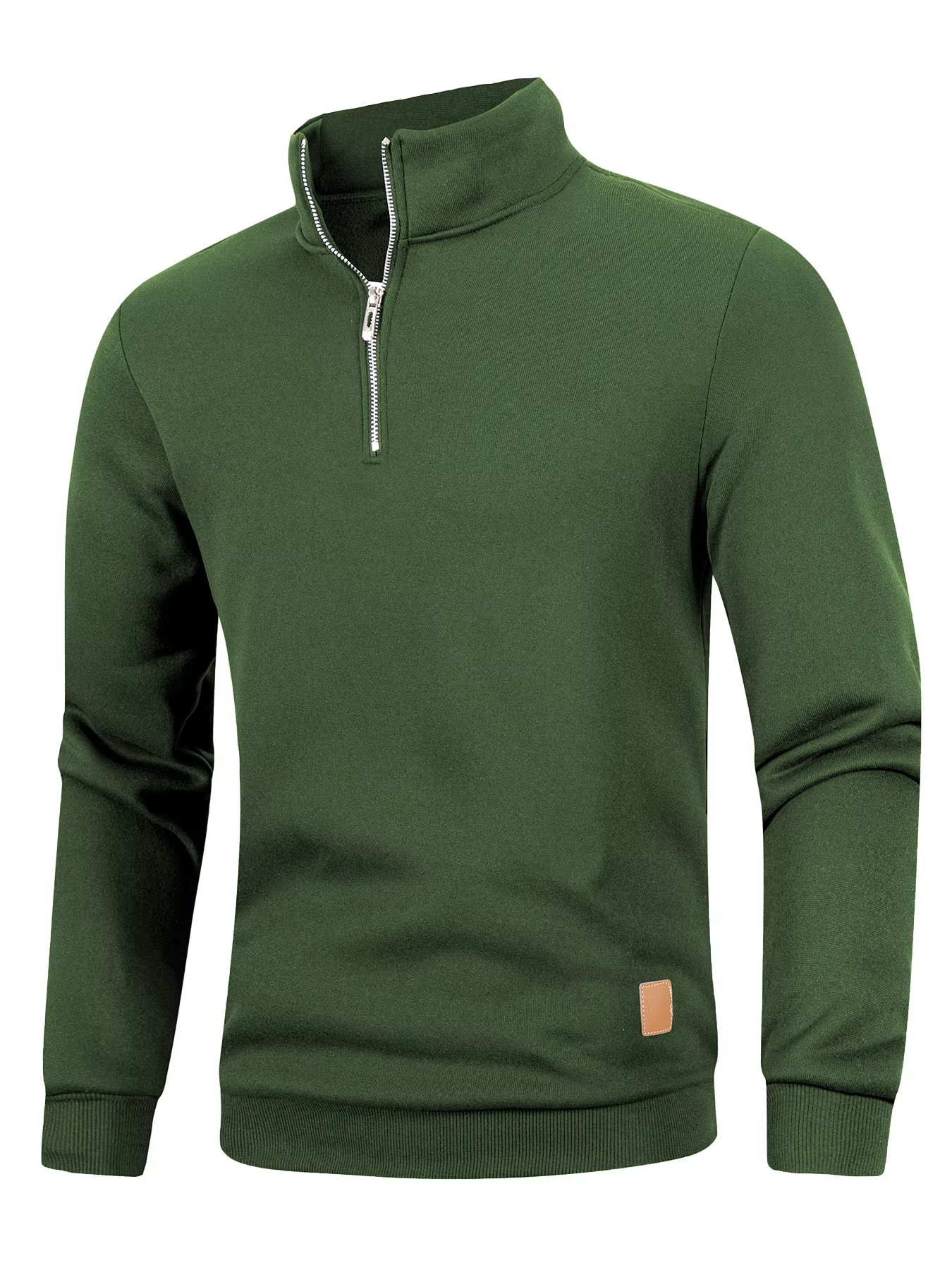 Pull à manches longues pour hommes, coupe cintrée, léger, col montant, décontracté, demi-col roulé, 