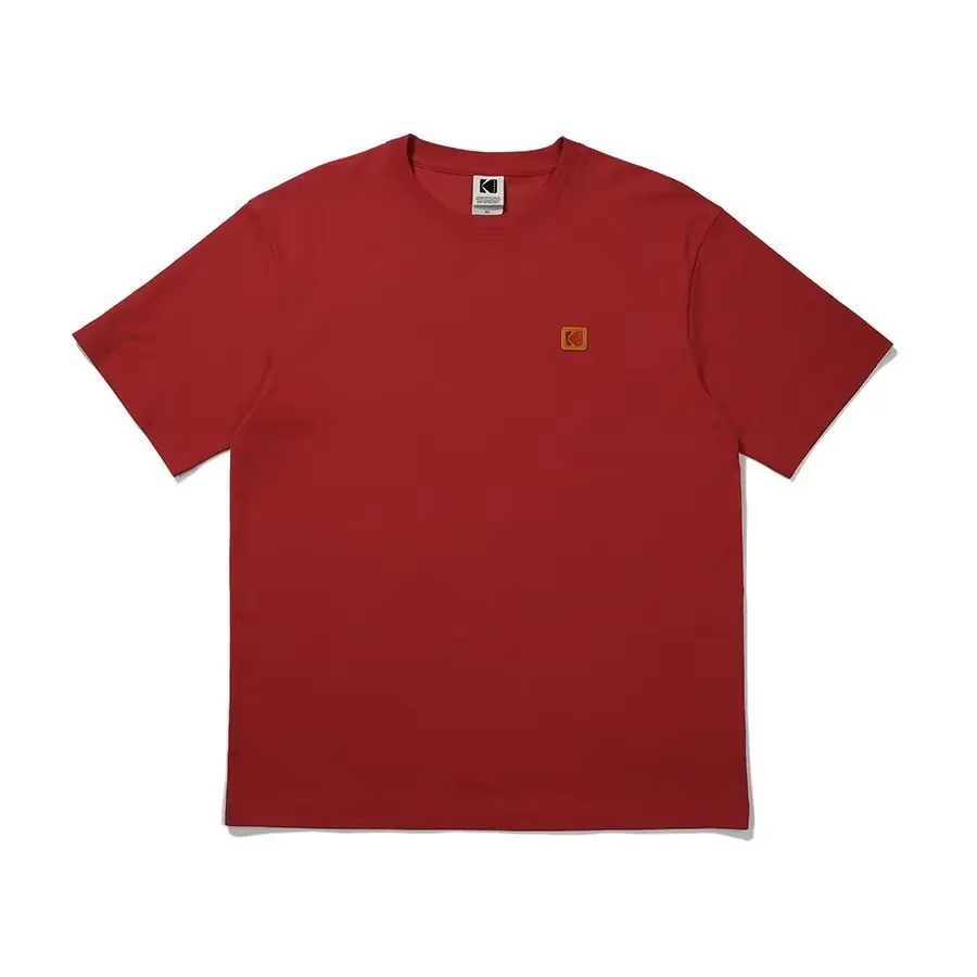 Kodak Kodak Nouveau T-shirt en coton épais 200g pour hommes et femmes, style américain, été, manches