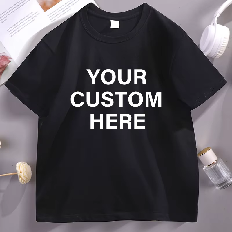 T-shirt en coton imprimé personnalisé, design personnalisé, texte inspiré, photo DIY, tee-shirt en c