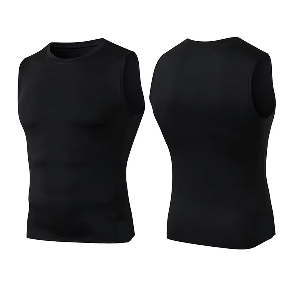 Débardeur de Compression pour hommes, chemise de gymnastique sans manches, vêtements de sport à séch