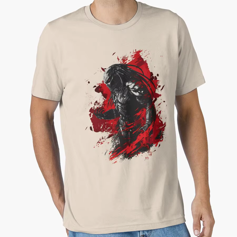 Predator 80s horreur science fiction le Monster Hunter Alien imprimé t-shirt pour hommes 100% coton