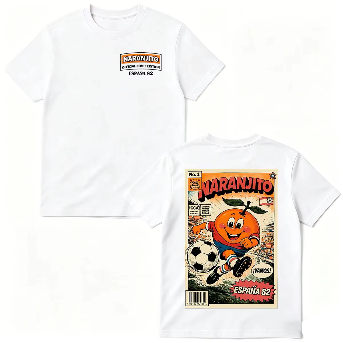 T-shirt à manches courtes pour hommes et femmes, en coton, surdimensionné, à la mode, Naranjito Espa