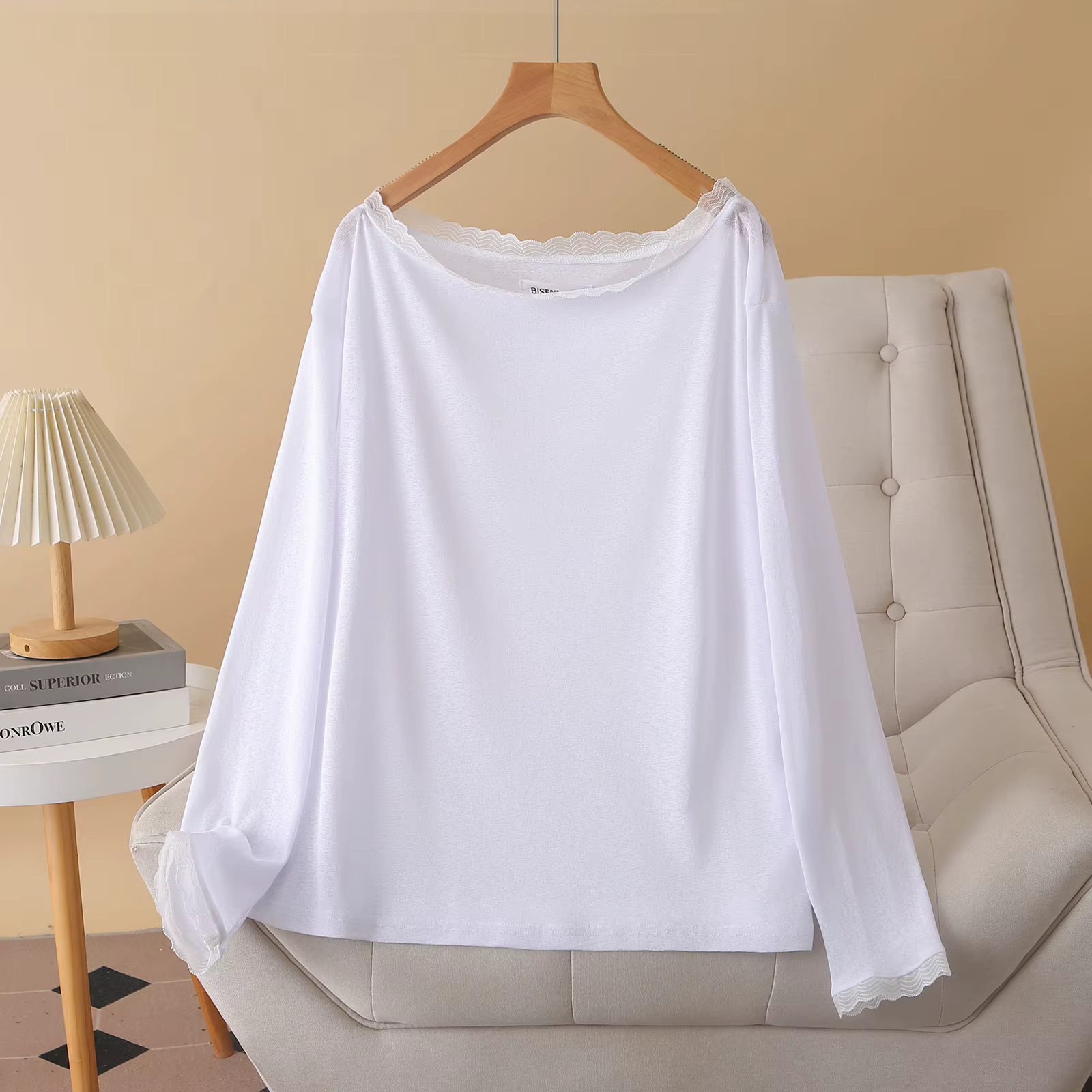 Mode grande taille femmes T-Shirt automne nouveau Style épaules nues à manches longues couleur unie