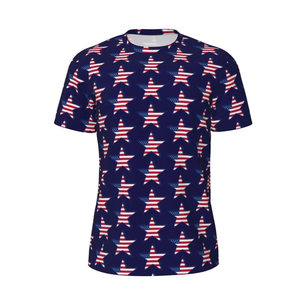 USA drapeau américain T-Shirt homme étoile imprimé patriotique Streetwear course T-Shirts respirant