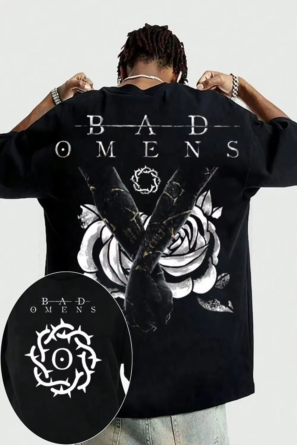 Bad Omens Band – t-shirts en coton pour hommes et femmes, vêtements d'été décontractés à manches cou