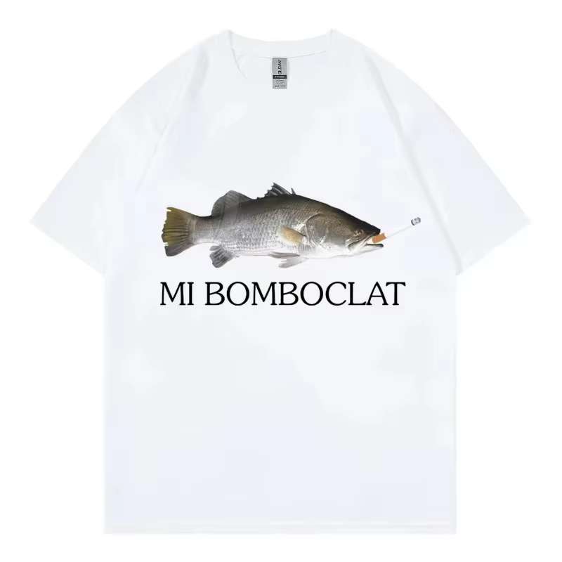 T-shirt manches courtes pour hommes et femmes, humoristique, bombardier, poisson Meme, tendance, Y2k