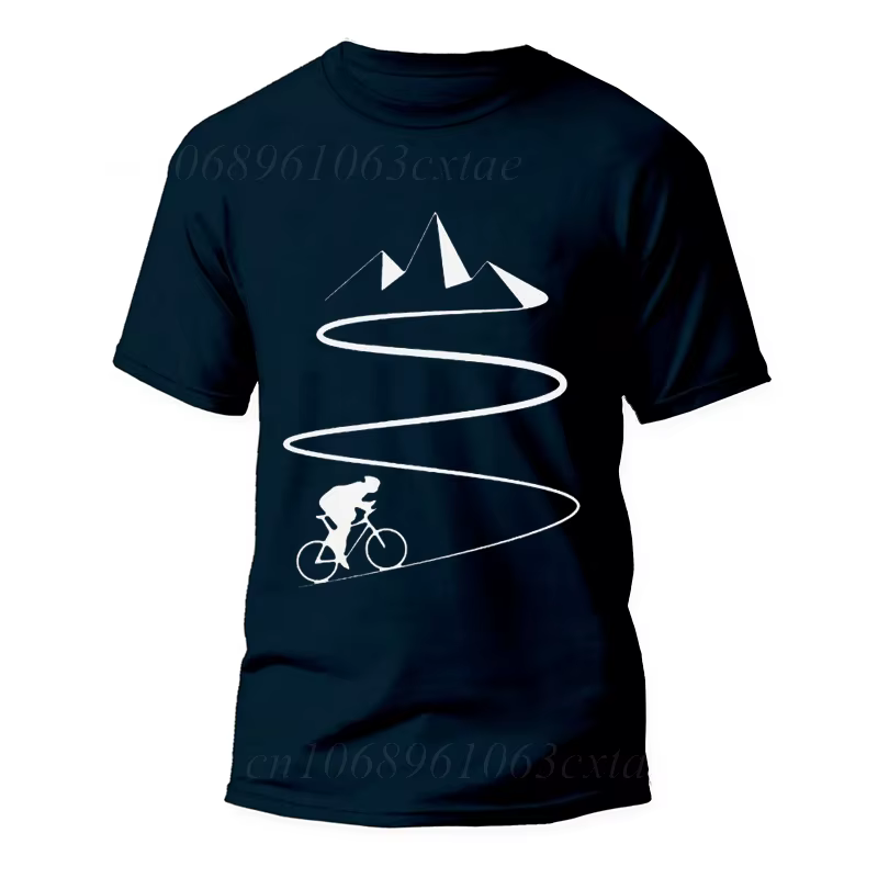 T-Shirt à Manches Courtes pour Homme et Femme, avec Col Ras du Cou, pour Cycliste, Amoureux du Vélo 