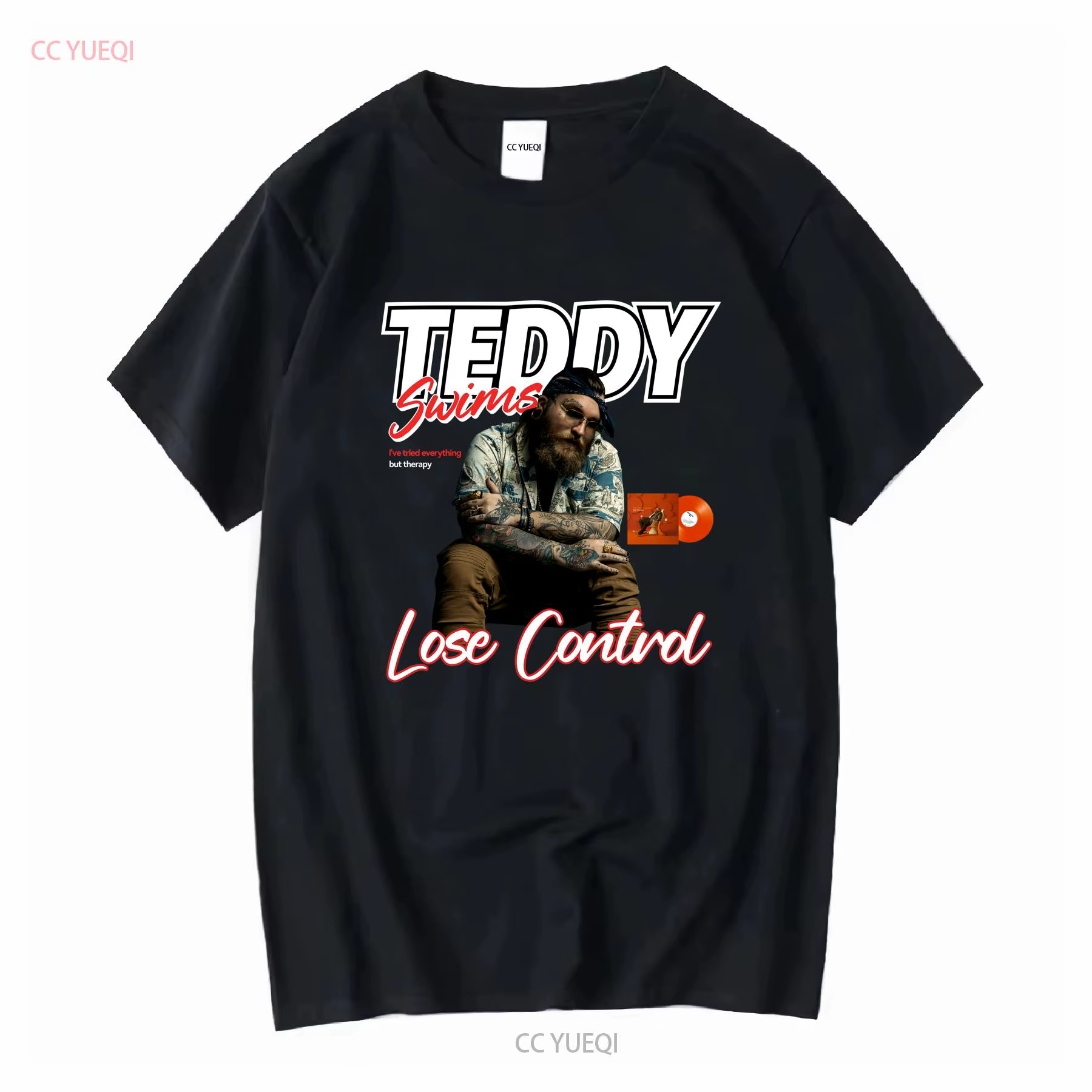 Nouveau Teddy nager perdre le contrôle pour les fans S 5XL t-shirt vintage lavé élégant décontracté