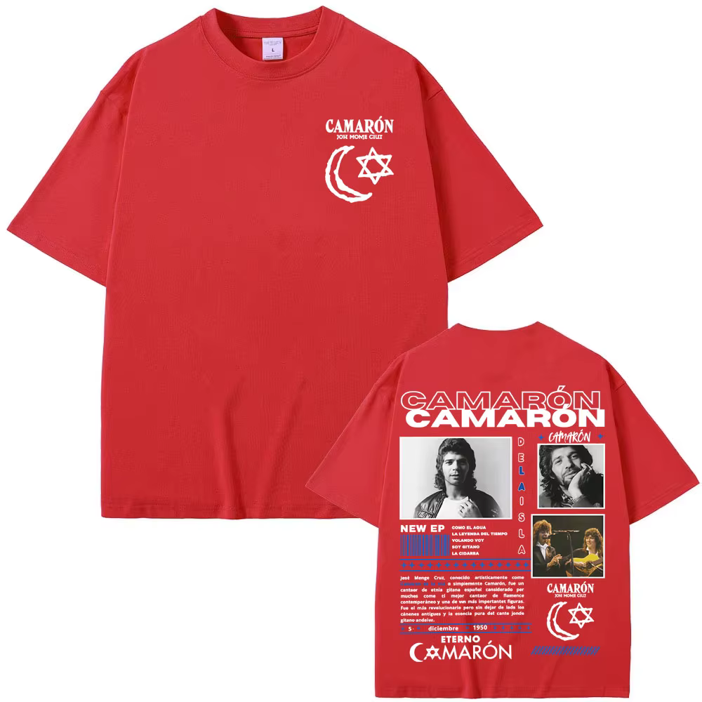 Groupe de Rock Camaron Delaisla Tour 2025 T-shirt graphique hommes femmes décontracté coton haute qu
