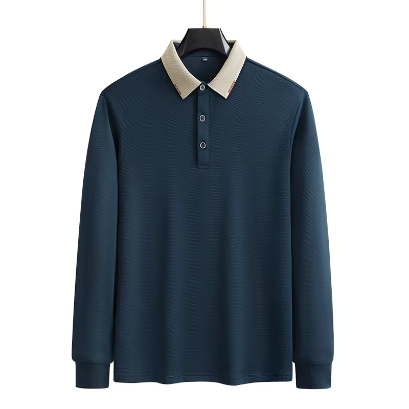 Grande taille 7XL 8XL 9XL automne à manches longues affaires Polo hommes respirant décontracté gymna