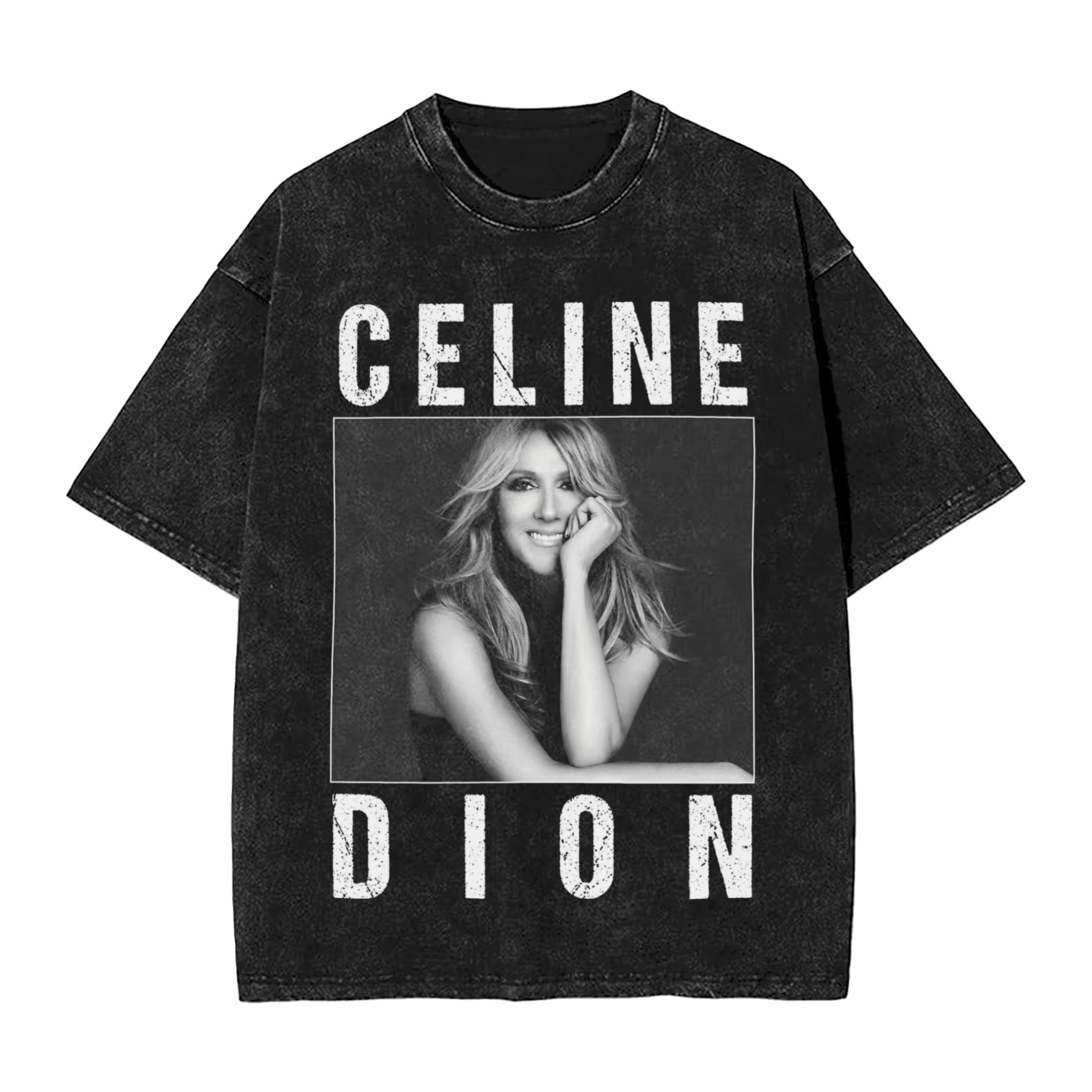 T-shirt Homme Céline Dion Lavé Streetwear Hip Hop Vintage T-shirts Hommes Femmes 100% Coton Été 2026