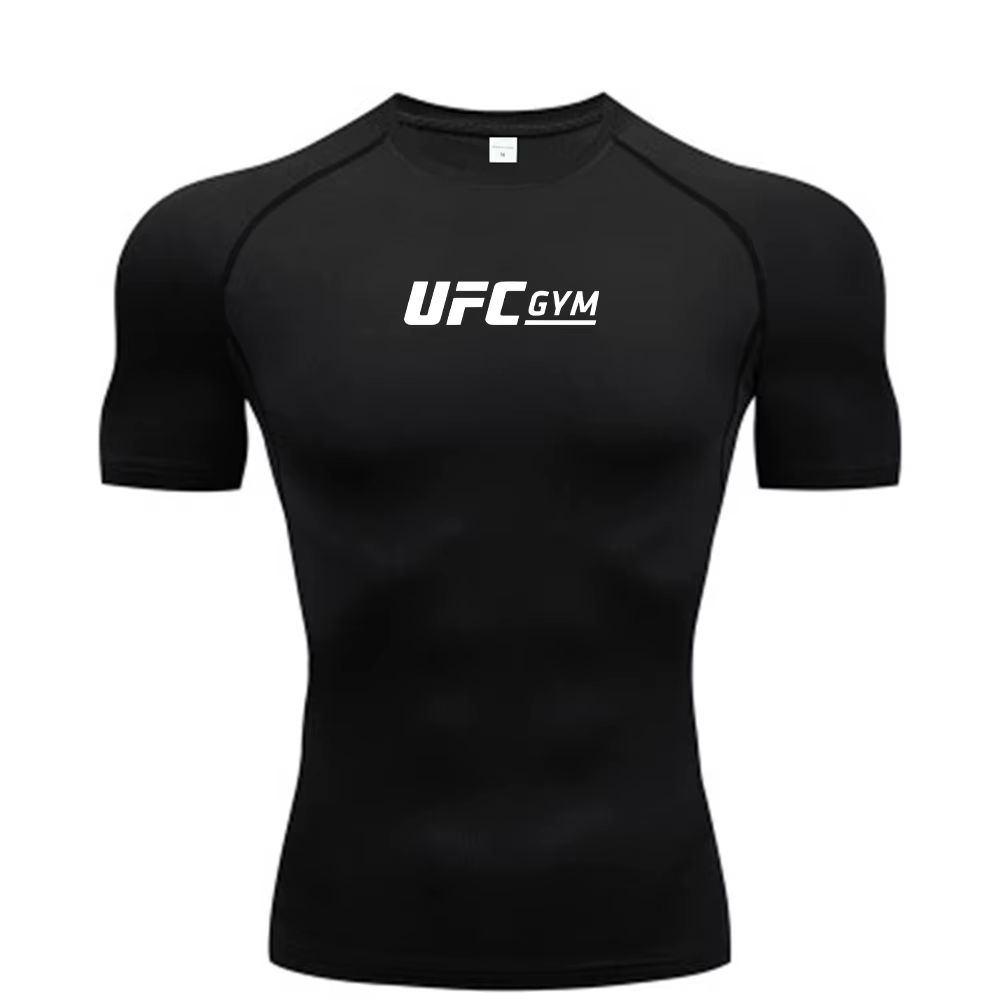 T-shirt de compression pour homme, séchage rapide, manches courtes, été, fitness, course à pied, hau