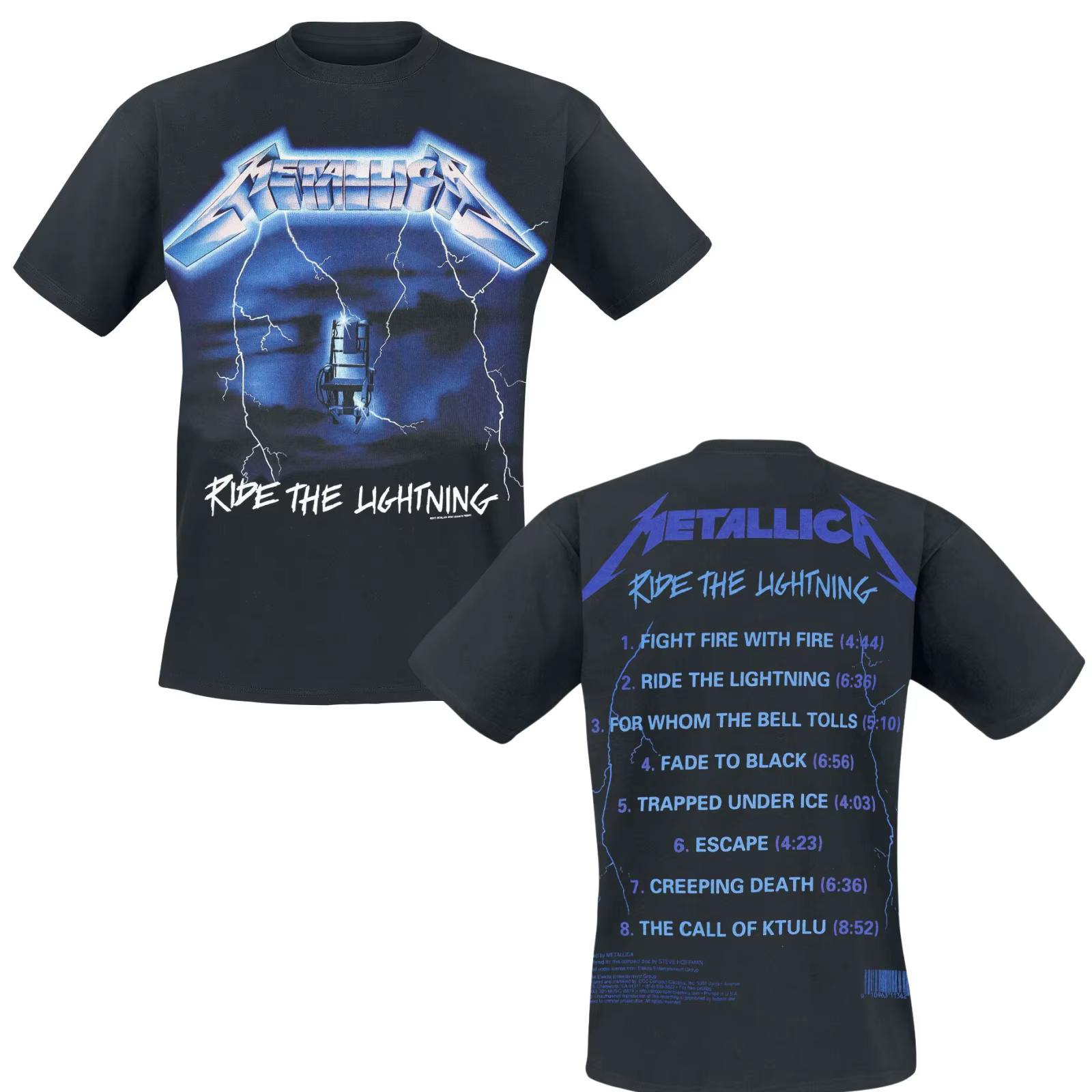 T-shirts unisexes en coton style XXIe siècle, collection 2026 Summer Metallica M72 World Tour, pour 