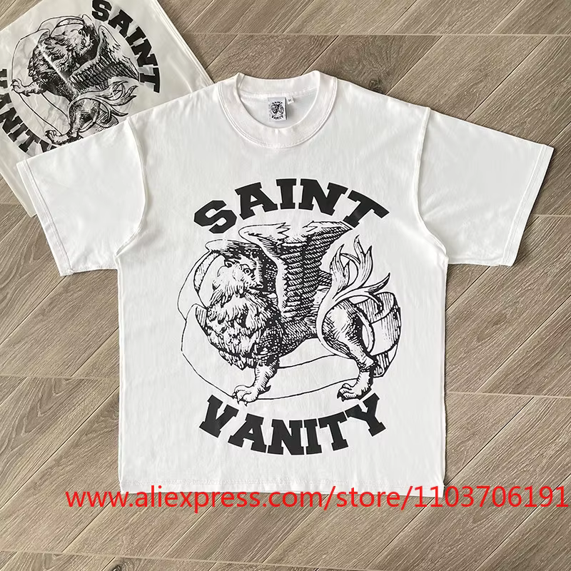 SAINT VANITY T-shirt décontracté à manches courtes avec logo imprimé design Inside-Out SV26TEE28