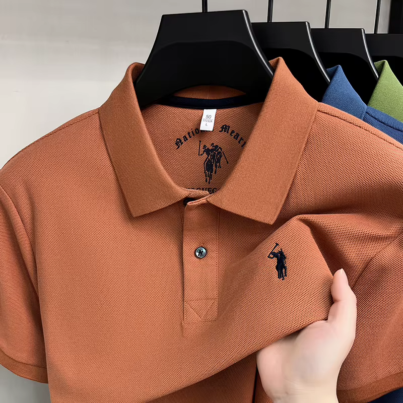 Designer nouveau 100% coton manches courtes polo shirt haut de gamme marque pony broderie hommes nou