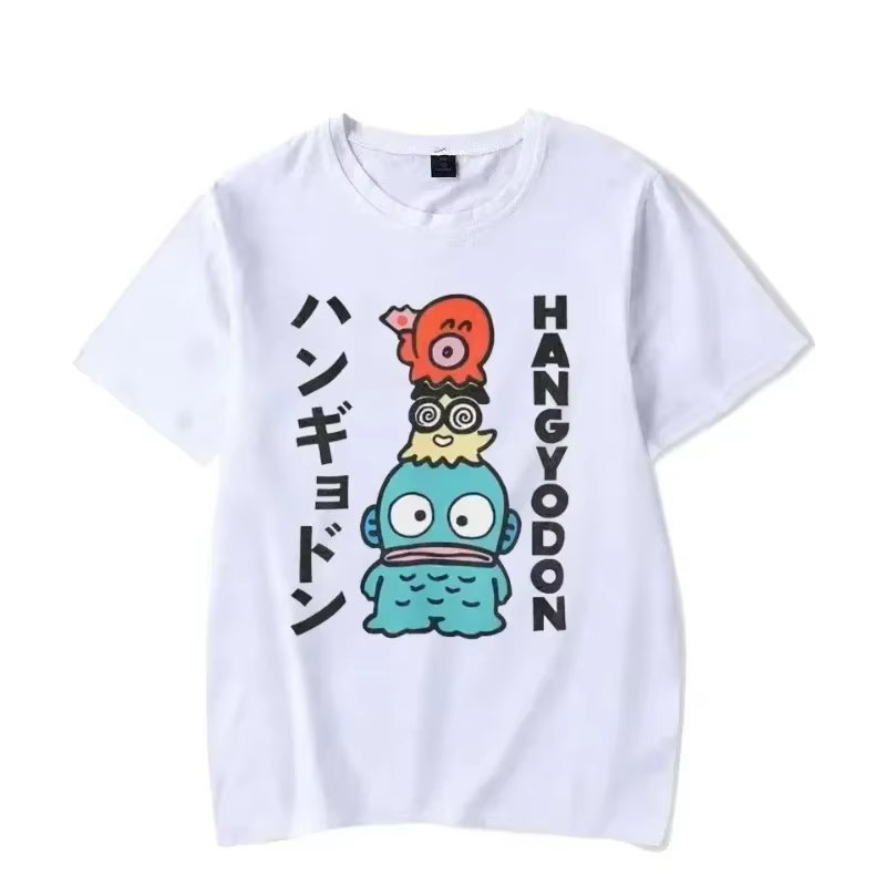 Hangyodon T-shirt japonais pour hommes et femmes T-shirt rétro à manches courtes T-shirt à col rond