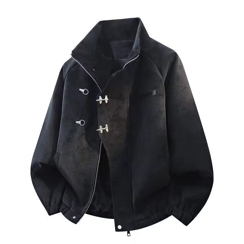 Veste pour femme, style vintage américain, avec boucle métallique, coupe ample, style rétro, idéale