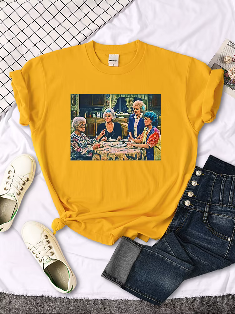 T-shirt manches courtes col rond femme, vintage, Harajuku, Hip Hop