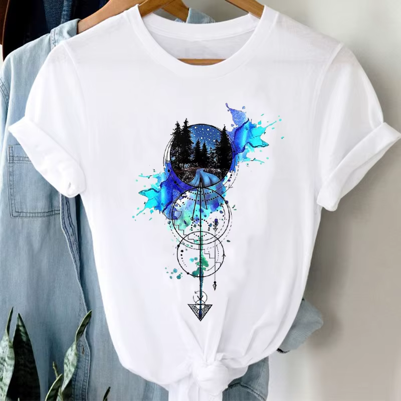 T-shirt avec étoile dorée à cinq branches pour femme, veste courte, cool, nouveau style étranger, do