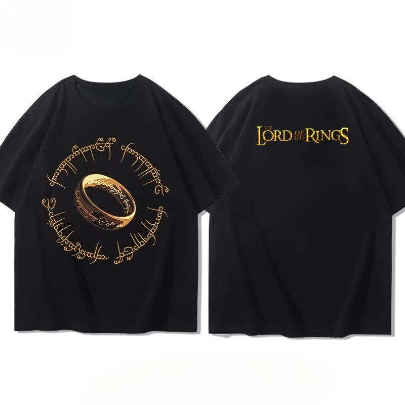 T-shirt de jeu Le Seigneur des Anneaux pour homme et femme, en polyester, à manches courtes, avec mo