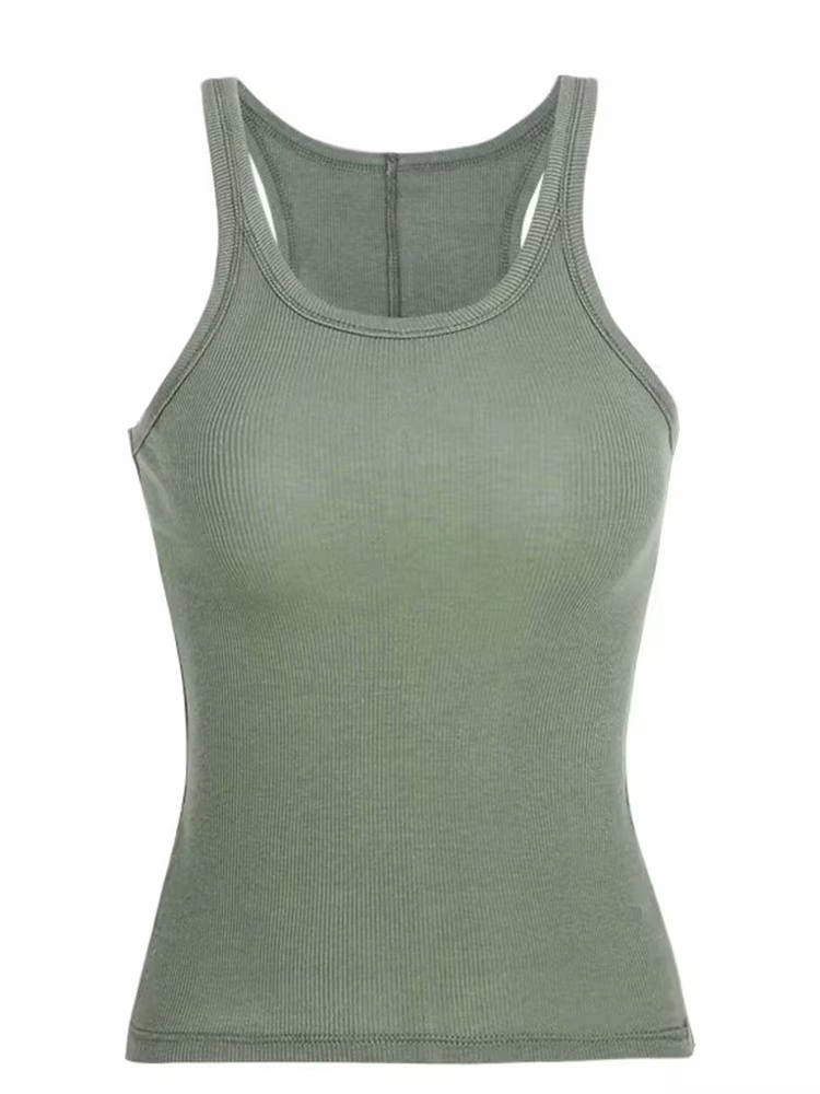 T-shirt en fibre de bois pour femmes, vêtement de base, couleur verte douce, vintage, années 90, coo