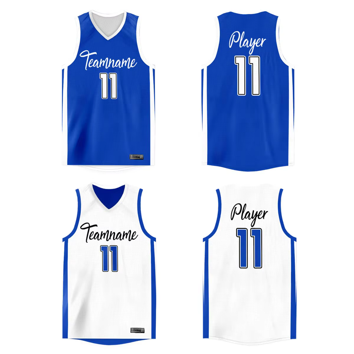 Maillot de Basket-Ball Réversible Personnalisé avec Nom et Numéro Imprimés, Uniforme de dehors d'Équ
