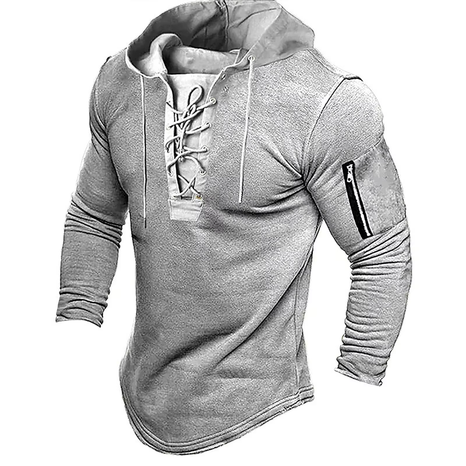 Sweat-Shirt à Capuche pour Homme, Vêtement de dehors Décontracté, Style Rétro Américain, Solide, à L
