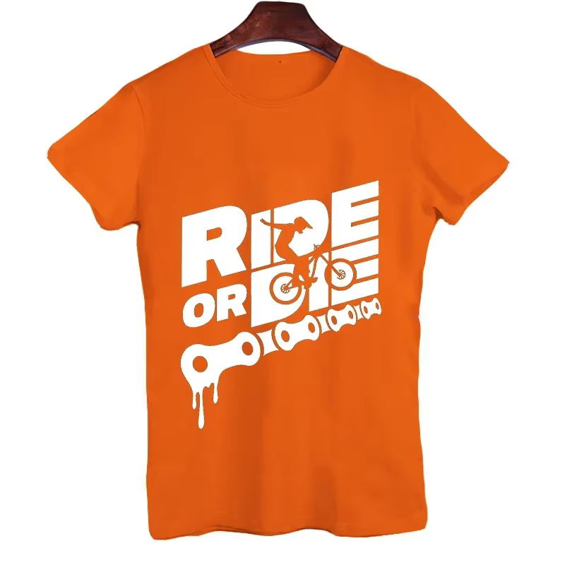 Hommes T-shirt Ride or Die imprimer hauts été mâle casual t-shirts moto mode Streetwear T-shirt femm