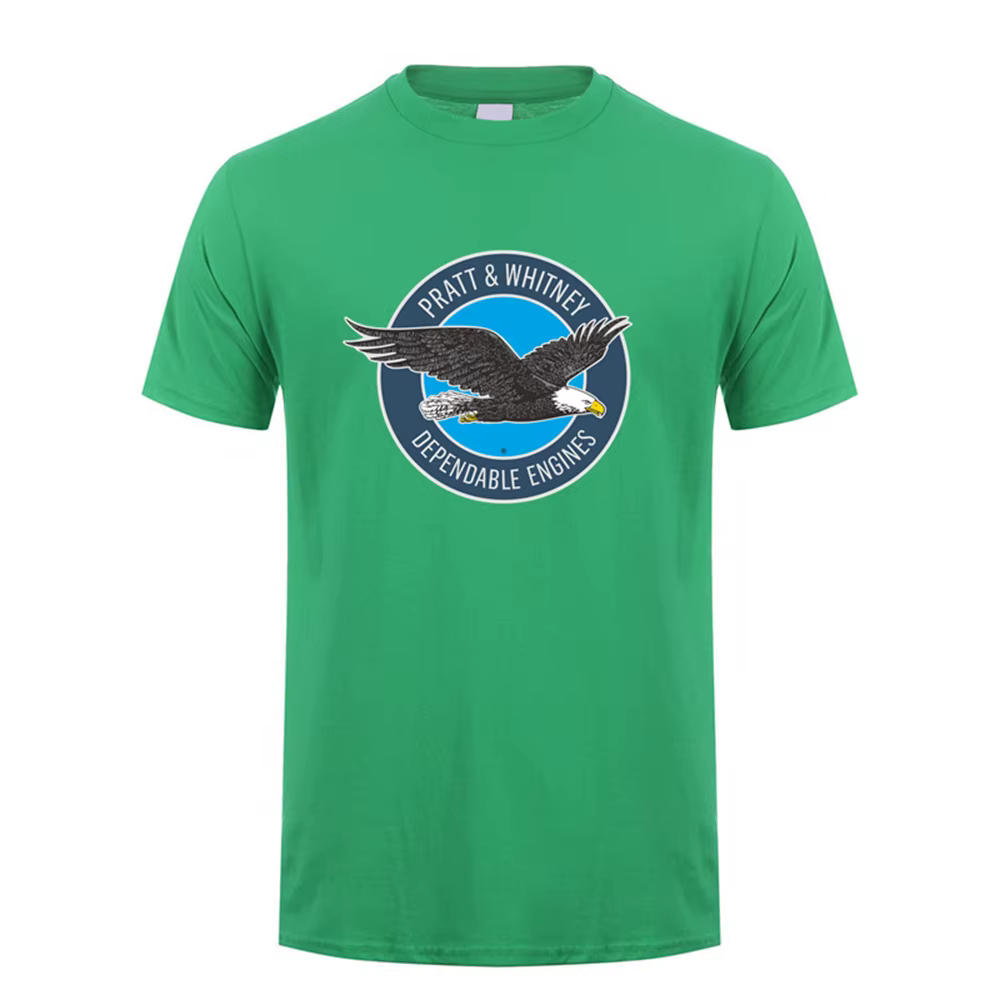 Nouveau Pratt & Whitney Hommes T Shirt D'été À Manches Courtes En Coton Tee Shirts Y-pour Homme Femm