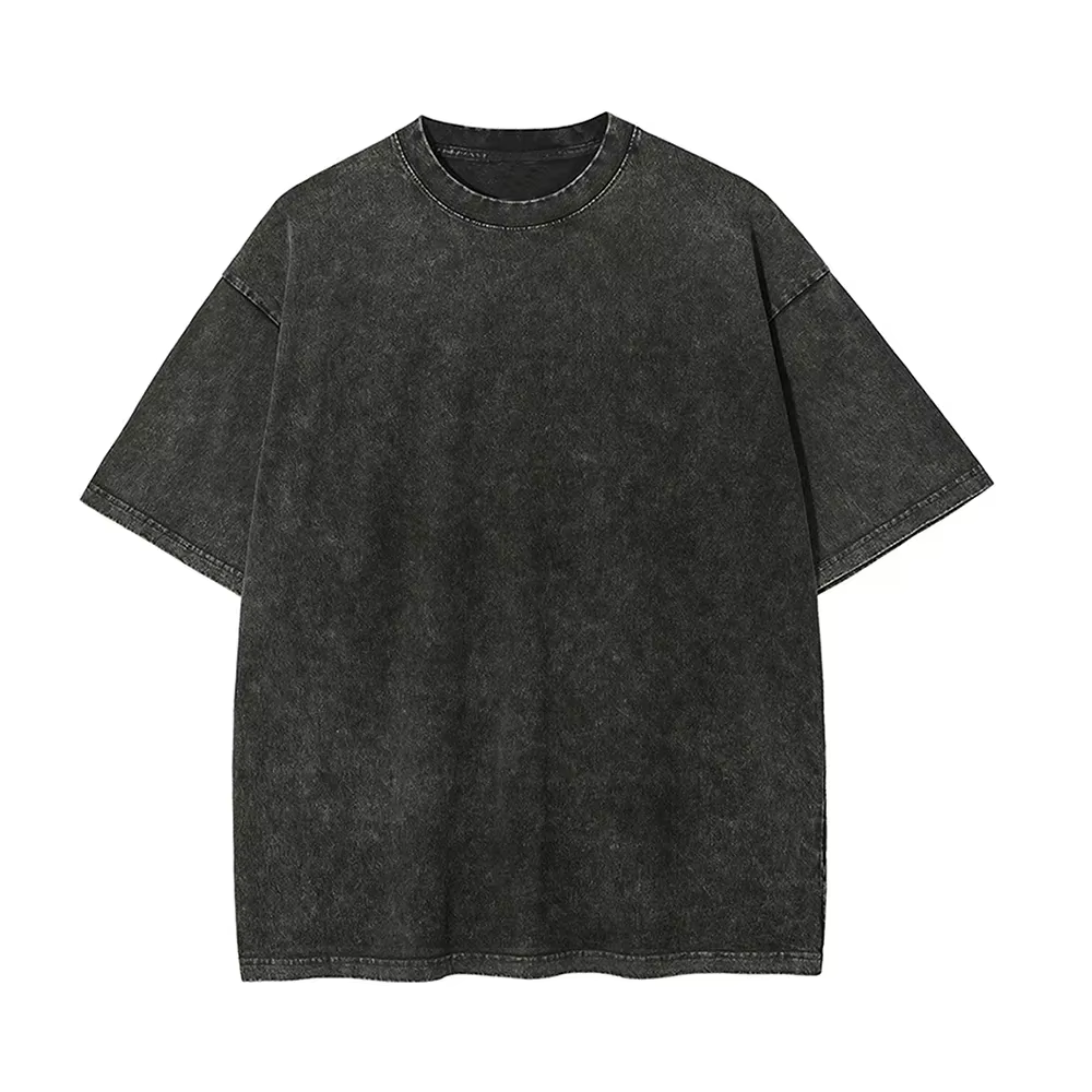 T-shirt graphique unisexe vintage en coton délavé à manches courtes pour homme et femme, collection