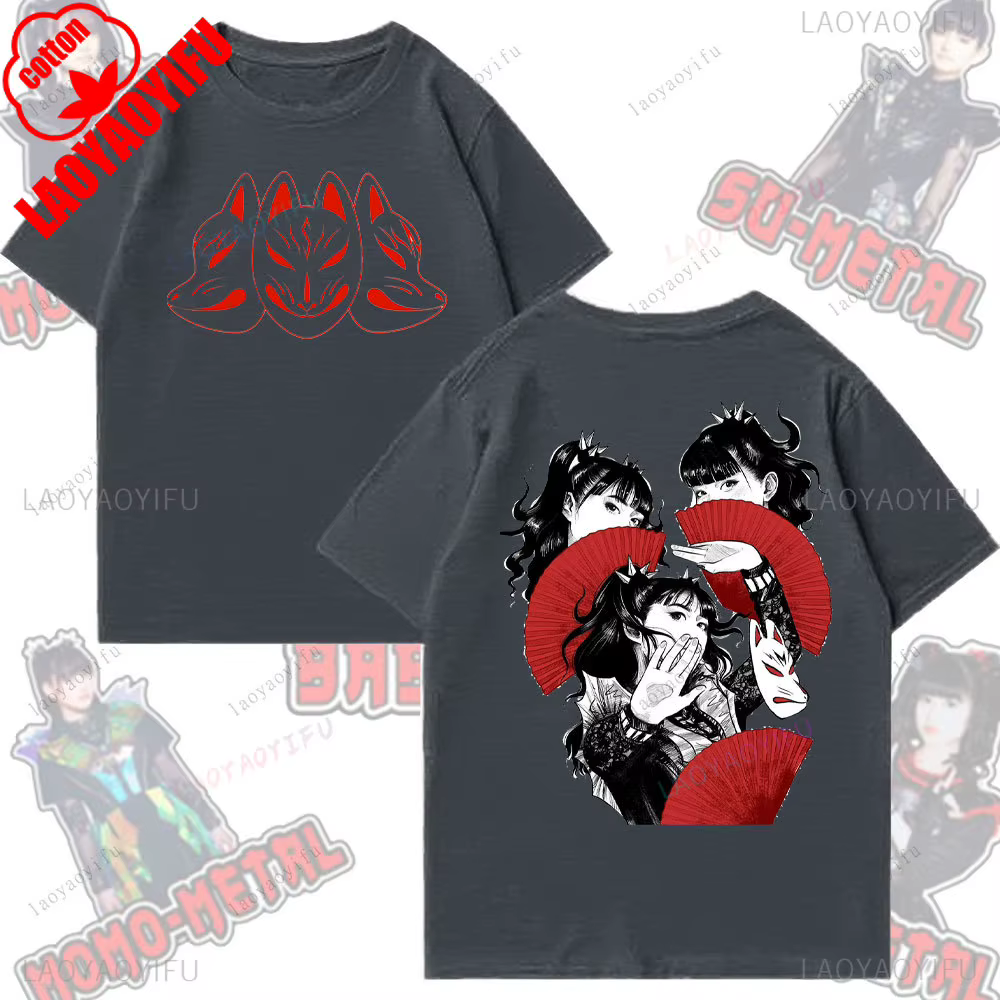 Babymetal groupe japonais T-shirt hommes Hip-hop groupe de Rock décontracté Y2k t-shirts hauts beaux